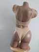 Комплект нижнего белья в рубчик топ бюстгальтер трусики Honey Fashion Accessories One Size M/L бежевый (2-166) - изображение 3