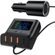 Автомобильное зарядное устройство (АЗУ) Acefast B8 digital display car HUB charger - изображение 1