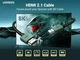 Кабель HDMI 8K Ultra HD UGREEN HD155 HDMI 2.1 HDR+ 3D 8K 60Hz (4K - 240Hz, 2k -144hz 165hz) VRR eARC DTS Dolby 48 Gbps для ПК TV PS5/PS4 Xbox X/S тонкий 2m Black (90384) - зображення 8