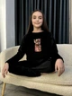 Детская теплая велюровая пижама для девочки AVRORA АО1712749 134-140 см Черная (ROZ6501041968) - изображение 3