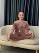 Детская теплая велюровая пижама для девочки AVRORA АО1712751 122-128 см Розовая (ROZ6501041975) - изображение 6