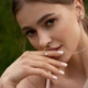 Сережки LUNET з комбінованого золота, з діамантами 334841121 - изображение 3