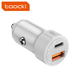 Автомобільний зарядний пристрій toocki TQ-CC25 50W Швидка зарядка PD3.0 Type C Quick Charge 3.0 USB White (730211951721) - зображення 2