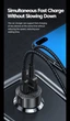 Автомобільний зарядний пристрій toocki TQ-CC25 50W Швидка зарядка PD3.0 Type C Quick Charge 3.0 USB White (730211951721) - зображення 5