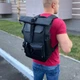 Вместительный черный городской универсальный рюкзак для путешествий Роллтоп Travel bag black - изображение 2