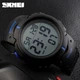 Мужские наручные спортивные часы Skmei 1068 (Черные с синим) - изображение 3