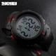Мужские наручные спортивные часы Skmei 1068 (Черный с красным) - изображение 3