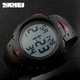 Мужские наручные спортивные часы Skmei 1068 (Черный с красным) - изображение 4
