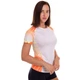 Футболка женская спортивная для фитнеса Zelart Sport Team 7320 размер M (160-165см) White-Orange - изображение 2