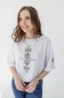 Жіноча футболка оверсайз Koala Fashion Вишиванка S білий - зображення 1