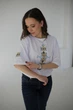 Жіноча футболка оверсайз Koala Fashion Вишиванка S білий - зображення 3