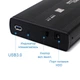 Внешний карман Shuole для 3.5" HDD SATA USB 3.0 алюминиевый корпус Черный (U35E30-AL) - изображение 5