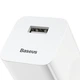 Зарядка для телефона планшета Baseus Wall Charger (1USB, 2.4A, QC3.0). White - изображение 2