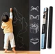 Доска наклейка для рисования мелом грифельная Black Board Sticker H&F Office меловой стикер пленка 200х45 см + 5 мел детский GS-0668 - изображение 5