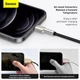 Кабель Baseus Type-C - Lightning PD 20W короткий 25см Cafule Metal Data Black CATLJK-01 (CATLJK-01) - изображение 7