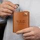 Фляга металлическая в кожаном чехле с гравировкой 4.5.0., 240 мл, Brown, WOODPRESENT - изображение 1
