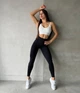 Спортивные женские леггинсы EASY с эффектом Push Up для фитнеса и йоги Бесшовные Однотонные XL Черные (XA01LXL) - изображение 1