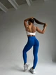 Спортивные женские леггинсы EASY с эффектом Push Up для фитнеса и йоги Бесшовные Однотонные L Синій електрик (XA011LL) - изображение 5