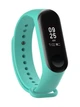 Силиконовый ремешок MRK для фитнес браслета Xiaomi Mi Band 4/3 Бирюзовый с металлической кнопкой (mrk21042041) - изображение 4