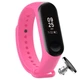 Силиконовый ремешок MRK для фитнес браслета Xiaomi Mi Band 4/3 ярко-розовый (10) с металлической кнопкой (mrk21042043) - изображение 1