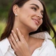 Сережки LUNET з білого золота, з діамантами 334461122 - изображение 2