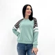 Жіноча трикотажна кофта з леопардовим принтом GF04196 колір м'ятний, розмір 42/44 - зображення 3