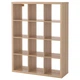 Стелаж IKEA KALLAX КАЛЛАКС, під білений дуб, 112 х 147 см, 404.099.35 - изображение 6
