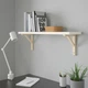 Полиця навісна IKEA BERGSHULT / SANDSHULT, білий, осика, 80х20 см, 293.260.41 - изображение 7