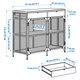 Сервант IKEA ФЬЕЛЛЬБО, черный, 005.027.99 - изображение 4