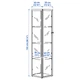 Шафа зі скляними дверцятами IKEA BLÅLIDEN, чорний, 35х32х151 см, 005.205.19 - изображение 7