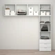 Гардероб с 5 дверями/3 ящиками IKEA ОПХУС, белый, Фоннес белый, 240x42x241 см, 094.371.15 - изображение 3