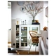 Шафа зі скляними дверцятами IKEA HAUGA ХАУГА, білий, 105х116 см, 304.150.55 - зображення 3