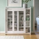 Шафа зі скляними дверцятами IKEA HAUGA ХАУГА, білий, 105х116 см, 304.150.55 - зображення 7