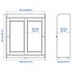 Шафа зі скляними дверцятами IKEA HAUGA ХАУГА, білий, 105х116 см, 304.150.55 - зображення 8