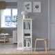 Шафа зі скляними дверцятами IKEA BAGGEBO БАГГЕБО, метал, білий, 34x30x116 см, 805.029.98 - зображення 4