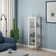 Шафа зі скляними дверцятами IKEA BAGGEBO БАГГЕБО, метал, білий, 34x30x116 см, 805.029.98 - зображення 6