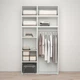 Гардероб с 9 дверями IKEA ОПХУС, белый, Фоннес белый, 140x57x261 см, 694.243.32 - изображение 3