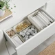Модуль для зберігання із шухлядами IKEA BESTÅ БЕСТО, білий, HEDEVIKEN ХЕДЕВІКЕН, жерстяний шпон дуб, 180x42x74 - изображение 6