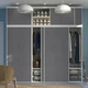 Шафа з 6 розсувними дверима IKEA ОПХУС, білий ларколлен, темно-сірий, 180x57x221 см, 094.941.58 - зображення 3