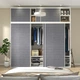 Шафа з 6 розсувними дверима IKEA ОПХУС, білий ларколлен, темно-сірий, 180x57x221 см, 094.941.58 - зображення 4