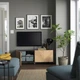 Тумба под ТВ IKEA БЕСТО, с дверцами, черно-коричневый, 194.196.20 - изображение 2