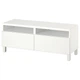 Тумба для ТВ с ящиками IKEA БЕСТО, Тумба для ТВ с ящиками, белый, ЛАКСВИКЕН, Упрямый белый, 120x42x48 см, - изображение 1