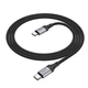 Кабель Hoco X102 Fresh 60W charging data cable Type-C to Type-C Black - зображення 3