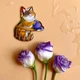 Деревянный пазл-вкладыш "Котики -1" Ubumblebees (ПСД128) PSD128 с домиком - изображение 2