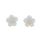 Серьги детские клипсы для ушей без пробивания уха Liresmina Jewelry "Цветочное Великолепие" белые - изображение 1