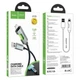 Кабель USB Hoco U123, USB to Lightning, 2.4А, 1.2m, чорний - зображення 4