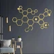 Зеркальная наклейка на стену "Hexagon" - акриловая панель для декора интерьера, самоклеящаяся, 24 шт, золото (710033) - изображение 2
