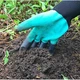Садовые перчатки Garden Genie Gloves с пластиковыми наконечниками Зеленые - изображение 3
