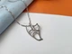 Серебряная подвеска кулон Кошечка контур в белых камнях серебро 925 пробы Родированное 0348р 1.60г - изображение 3