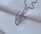 Серебряная подвеска кулон Кошечка контур в белых камнях серебро 925 пробы Родированное 0348р 1.60г - изображение 4